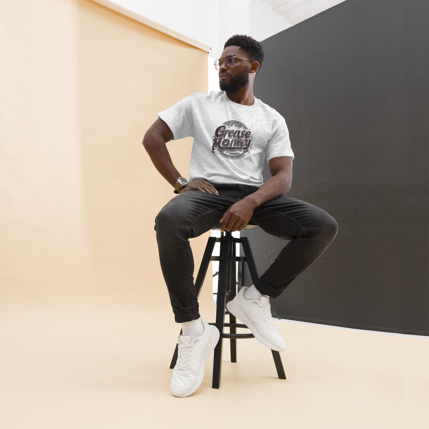 Men's classic tee Grease Monkey Flat Rate Mechanic