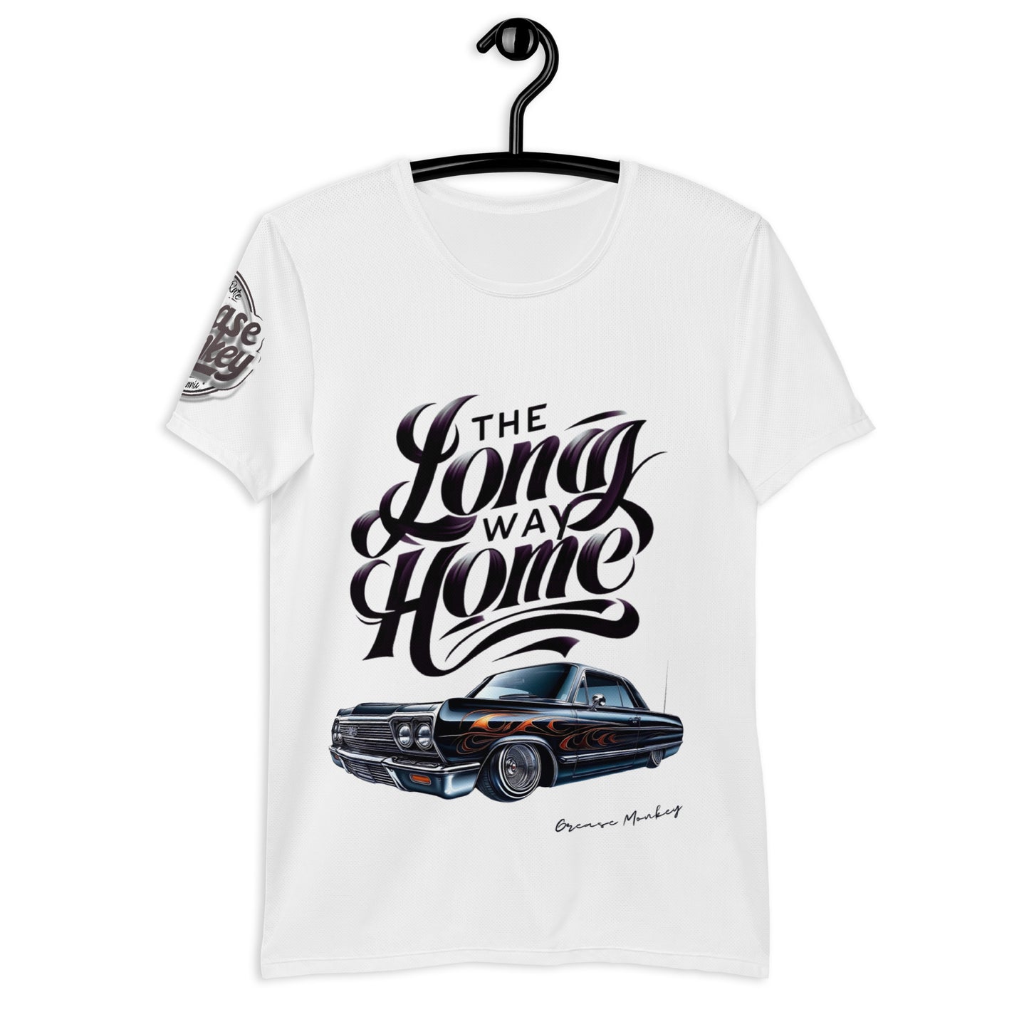 All-Over Print Men's Athletic T-shirt "The Long Way Home Classic Lowrider Tee"