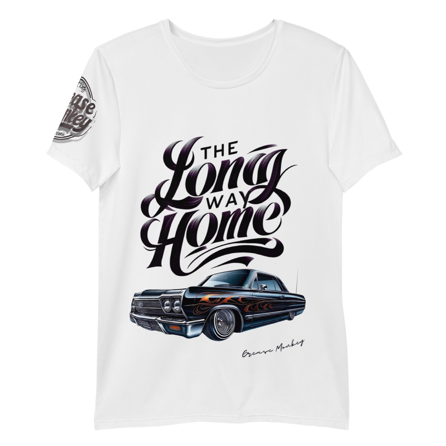 All-Over Print Men's Athletic T-shirt "The Long Way Home Classic Lowrider Tee"