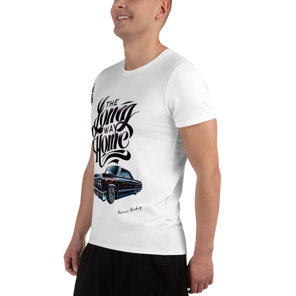 All-Over Print Men's Athletic T-shirt "The Long Way Home Classic Lowrider Tee"