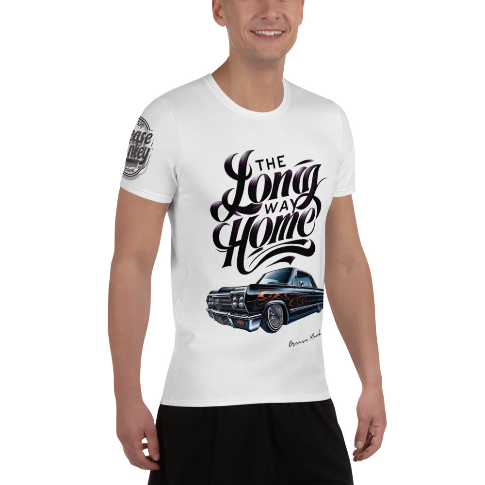 All-Over Print Men's Athletic T-shirt "The Long Way Home Classic Lowrider Tee"